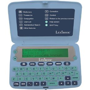 Lexibook D650EN The English Dictionary, Definitions, Thesaurus, Grammar, Phonetic Spellchecker, with Battery, Blue/Grey