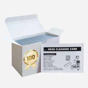 بطاقات تنظيف بطاقات الائتمان CRINING CR80 DUAL SIDE POS SWIPE CARDER CARDER CLEANER لـ MSR90 MSR605X MSR X6 وما إلى ذلك (50 بطاقة)