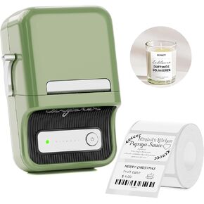 NIIMBOT B21 Label Printer,Bluetooth Thermal Label Maker,Ideal for Home Organization,Business,Ofice,50x30mm Label,230Pcs(Black)