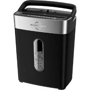 BONSEN Shredder for Home Office, 8-Sheet Crosscut Credit Card Shredder, Small Paper Shredder for Home Use with 4 Gallons Wastebasket, High Security Level P-4, ETL Certification (S3101)