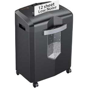 Bonsaii 12 Sheet Micro Cut Paper Shredder | 60-Minute Continuous Run Time | Home Office Heavy Duty Shredder for CD, Credit Card, Mails, Staple, Clip, Jam-Proof System | 4.2 Gal Pullout Bin | C266-B