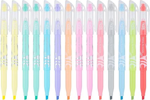 Pilot, FriXion Light Pastel Erasable Highlighters, Chisel Tip, Pack of 5, Pastel Blue, Pink, Yellow, Green & Purple in Saudi Arabia