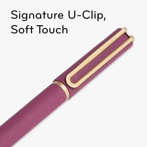 U Brands Catalina Felt Tip Pens, Set of 6, Soft Touch Jewel Tones with Gold Details, Medium (0.7 mm) Point, Black Ink in Saudi Arabia