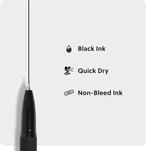 U Brands Catalina Felt Tip Pens, Set of 6, Soft Touch Jewel Tones with Gold Details, Medium (0.7 mm) Point, Black Ink in Saudi Arabia