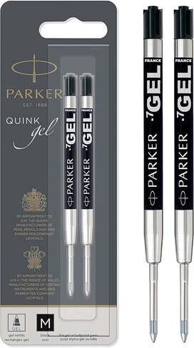 Parker Refill for Parker Retractable Gel Ink Roller Ball Pens, Medium Conical Tip, Black Ink, 2/Pack in Kuwait