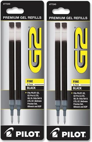 Pilot ، G2 Gel Ink chills ، Fine Point 0.7 mm ، Black ، Pack of 2 in Saudi Arabia