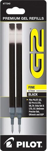 Pilot ، G2 Gel Ink chills ، Fine Point 0.7 mm ، Black ، Pack of 2 in Saudi Arabia