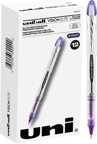 uni-ball uniball Vision Elite Rollerball Pens with 0.8mm Bold Point, Blue, 12 Count in Saudi Arabia