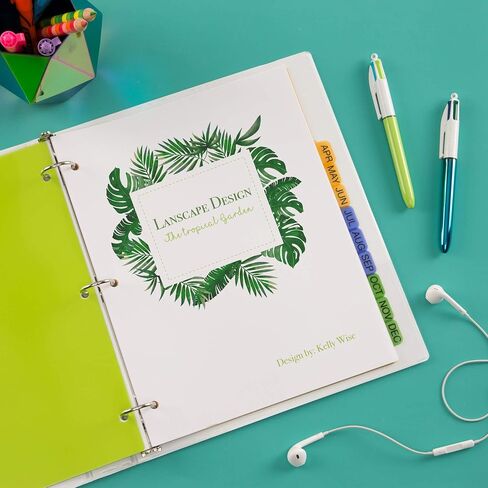 Avery Pre-Printed Jan-Dec Plastic Dividers for 3 Ring Binders, 12-Tab Set, Multicolor, 1 Set (11331) in Saudi Arabia