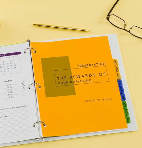 Avery Pre-Printed Jan-Dec Plastic Dividers for 3 Ring Binders, 12-Tab Set, Multicolor, 1 Set (11331) in Saudi Arabia