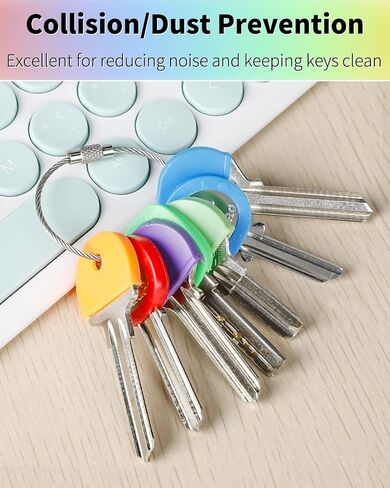 Vibit 16 Pack Collitful Clothel Cap Caps and Missier Cover لمفاتيح المنزل المسطحة القياسية (وليس للمفاتيح ذات الشكل الفردي) ، 2 أنماط in Kuwait