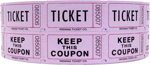 INDIANA TICKET CO. 2,000 Red Raffle Tickets Double Roll, Premium Quality 50/50 Raffle Tickets, Tickets for Events, Carnivals, Door Prizes, Drinks and More in Kuwait