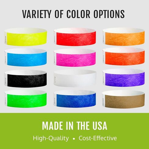 700 WristCo Neon Red Tyvek Wristbands for Events - Tamper-Proof Design & Fluorescent Color Prevent Reuse Premium-Grade Bracelets for Hospital & Medical ID, Party & VIP Identification in Saudi Arabia