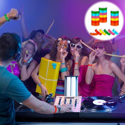Epakh 600 PCS Paper Wristbands Neon Wrist Bands Bracking Handbroof For Meusts Lightweight Concert Band Neon Colored List Lrist For Party in Kuwait