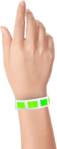 500 WristCo Black Checkered/Checks Tyvek Wristbands for Events - Comfortable Tear Resistant Paper Bracelets ID Wrist Bands for Concerts Festivals Admission Party Identification in Saudi Arabia