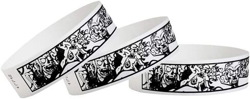 500 WristCo Black Checkered/Checks Tyvek Wristbands for Events - Comfortable Tear Resistant Paper Bracelets ID Wrist Bands for Concerts Festivals Admission Party Identification in Saudi Arabia