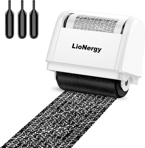 LioNergy Identity Protection Roller Stamp Roller Identity Theft Prevention Security Stamp with 3 Refills - Blue in Kuwait