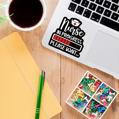 YAZMEEN 20 Pcs Funny Medical Nurse Stickers 2.5'' Wee Woo Ambulance Gifts Stickers for EMT EMS Paramedic Nurse Doctor Ambulance Driver Nursing Stickers Decals for Water Bottle Laptop Phone Envelope in Kuwait