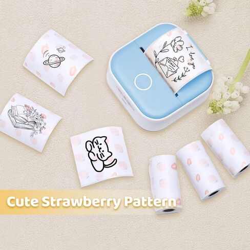 Thermal Pocket Printer Paper, White Self-Adhesive Paper Compatible with T02/M02X/M02L/Y02C/Q02 Bluetooth Mini Sticker Printer, Black On White Paper for Journal Photo, 50mm x 3.5m, 3 Rolls in Kuwait