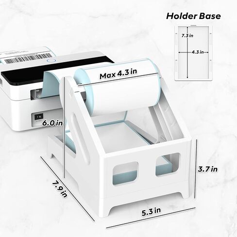 Label Holder, Thermal Shipping Label Holder for Rolls and Fan-Fold Labels, Desktop Label Printer Accessory for Office, Home in Saudi Arabia