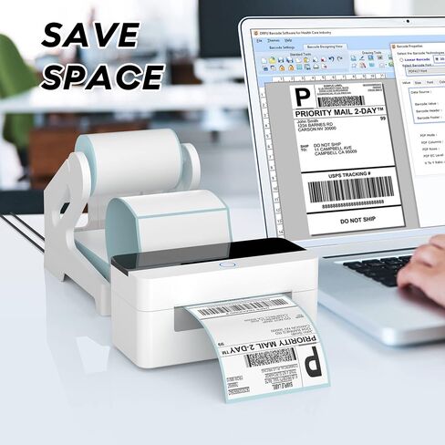 Label Holder, Thermal Shipping Label Holder for Rolls and Fan-Fold Labels, Desktop Label Printer Accessory for Office, Home in Saudi Arabia