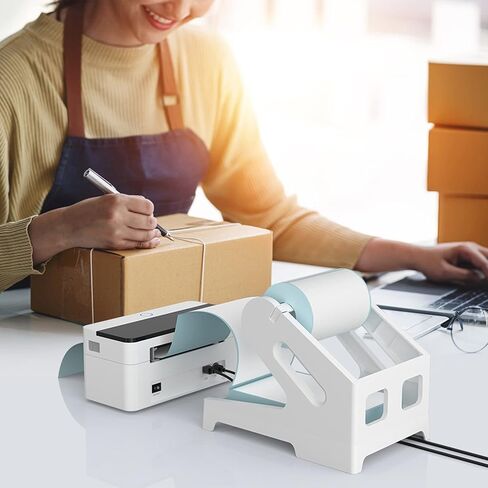 Label Holder, Thermal Shipping Label Holder for Rolls and Fan-Fold Labels, Desktop Label Printer Accessory for Office, Home in Saudi Arabia