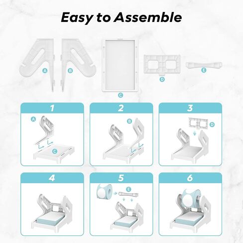 Label Holder, Thermal Shipping Label Holder for Rolls and Fan-Fold Labels, Desktop Label Printer Accessory for Office, Home in Saudi Arabia