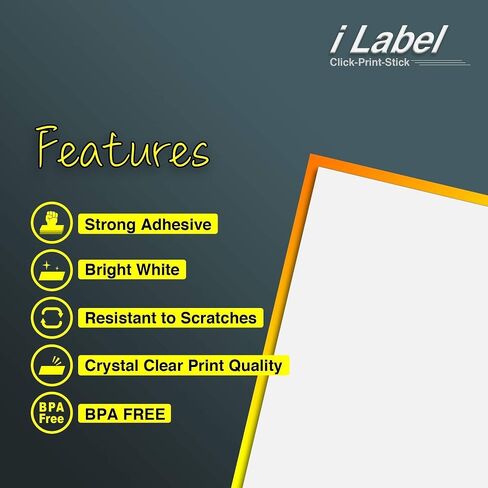 8.5" x 11" Full Sheet Label Sticker Paper for Laser & Inkjet Printers [100 Sheets,100 Labels] in Kuwait