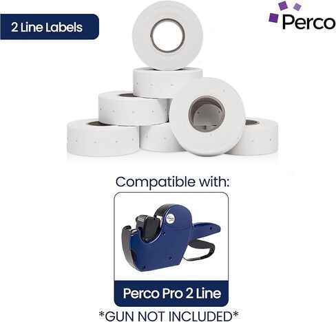 ملصقات بيضاء من Perco 2 Line - 1 جبل ، 6000 تسميات تسعير فارغة لبرنامج Perco 2 خط الأسعار ومدافع التاريخ in Kuwait