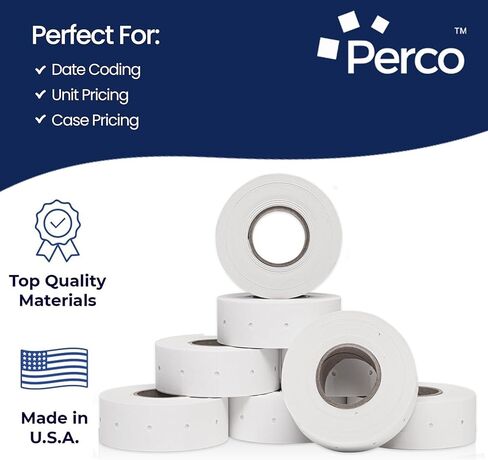 ملصقات بيضاء من Perco 2 Line - 1 جبل ، 6000 تسميات تسعير فارغة لبرنامج Perco 2 خط الأسعار ومدافع التاريخ in Kuwait