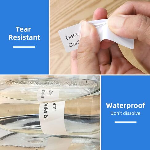 500 Pcs 1" x 3" Freezer Refrigerator Food Labels, Removable Adhesive, Water Oil Resistant, No Residue Food Storage Containers Labels Perfect for Monitoring Your Food in Kitchen in Saudi Arabia