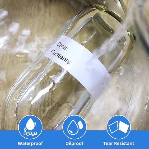 500 Pcs 1" x 3" Freezer Refrigerator Food Labels, Removable Adhesive, Water Oil Resistant, No Residue Food Storage Containers Labels Perfect for Monitoring Your Food in Kitchen in Saudi Arabia
