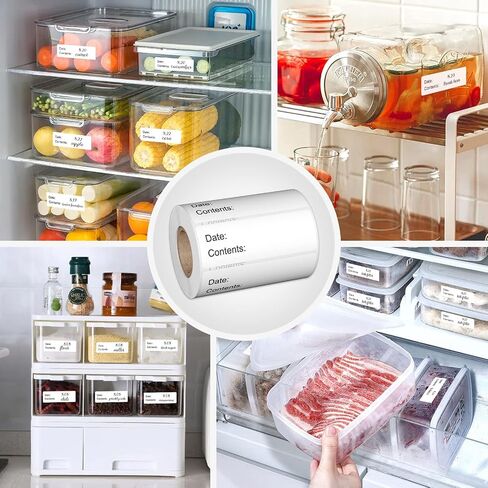 500 Pcs 1" x 3" Freezer Refrigerator Food Labels, Removable Adhesive, Water Oil Resistant, No Residue Food Storage Containers Labels Perfect for Monitoring Your Food in Kitchen in Saudi Arabia