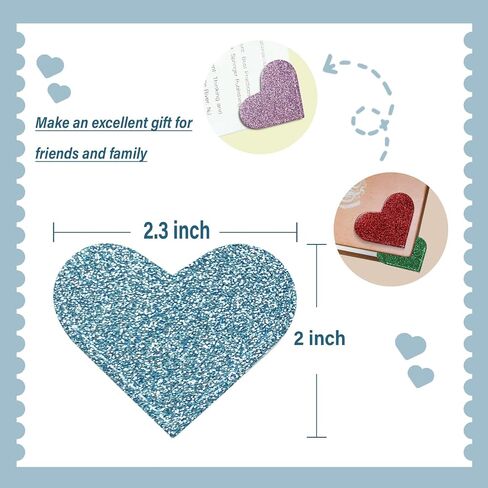 Leather Heart Bookmarks - Winjeto 6 Pieces Cute Corner Page Book Marks for Teachers Students Book Reading Lovers, for School Office Home Supplies (Heart（6pcs）) in Saudi Arabia