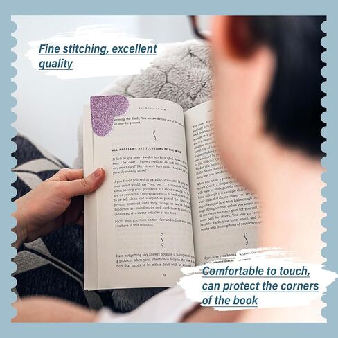 Leather Heart Bookmarks - Winjeto 6 Pieces Cute Corner Page Book Marks for Teachers Students Book Reading Lovers, for School Office Home Supplies (Heart（6pcs）) in Saudi Arabia