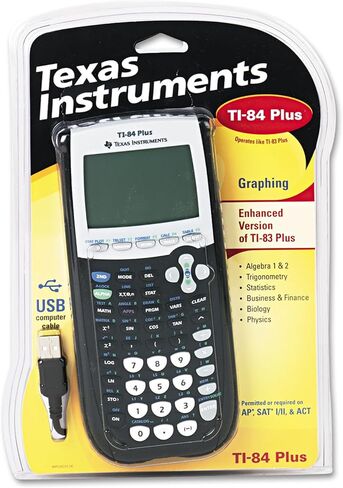 Texas Instruments Ti-84 Plus Graphics Calculator ، Black 320 × 240 بكسل (2.8 "قطري) in Kuwait