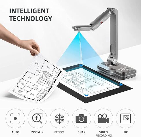 JOYUSING V500-4k VGA/HDMI/USB Three Mode 13MP Document Camera, OCR for Windows, Compatible with Real-time Projection, Web Conferencing, Distance Learning, Remote Teaching - Mac, Windows, Chromebook in Saudi Arabia