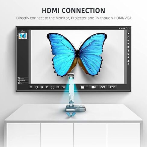 Joyusing V500-4K VGA/HDMI/USB Three Mode Mode 13MP Camera ، OCR for Windows ، متوافق مع الإسقاط في الوقت الفعلي ، مؤتمرات الويب ، التعلم عن بعد ، التدريس عن بُعد-MAC ، Windows ، Chromebook in Kuwait
