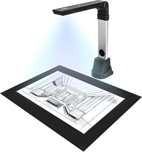 NetumScan 13MP Book Document Camera for Teachers, Multi-Language OCR Recognition by AI Technology, Foldable & Portable, Real-time Projection, Video Recording, Capture Size A3/A4, Only Windows in Saudi Arabia