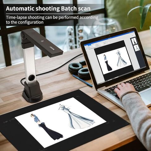 NetumScan 13MP Book Document Camera for Teachers, Multi-Language OCR Recognition by AI Technology, Foldable & Portable, Real-time Projection, Video Recording, Capture Size A3/A4, Only Windows in Saudi Arabia