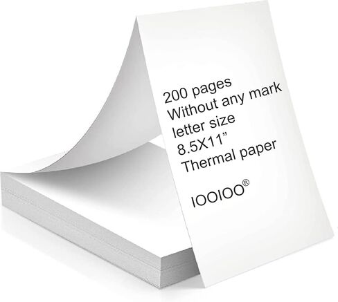 IOOIOO thermal printer paper BPS free BPA free, (100 pages, Continuous, without mark, 3 years) in Saudi Arabia