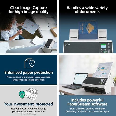 RICOH fi-8170 Professional High Speed Color Duplex Document Scanner - Network Enabled in Saudi Arabia