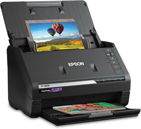 Epson FastFoto FF-680W Wireless High-Speed Photo and Document Scanning System, Black in Saudi Arabia