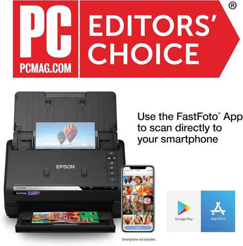 Epson FastFoto FF-680W Wireless High-Speed Photo and Document Scanning System, Black in Saudi Arabia