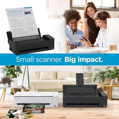 ScanSnap iX1300 Compact Wireless or USB Double-Sided Color Document, Photo & Receipt Scanner with Auto Document Feeder and Manual Feeder for Mac or PC, Black in Saudi Arabia