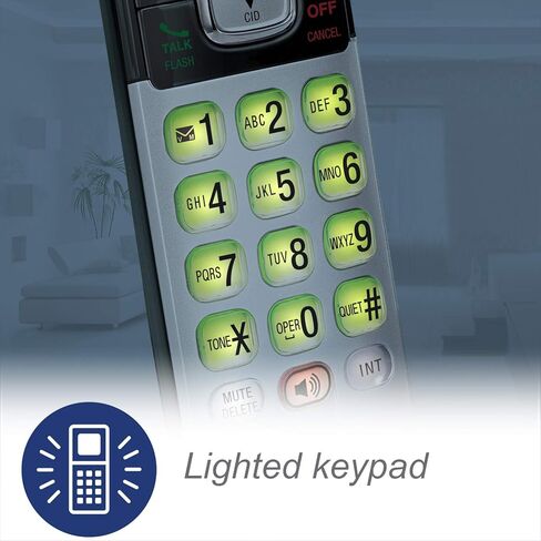 VTech CS6719-2 2-HAYPLALL PHONE مع معرف المتصل/انتظار المكالمات ، والاتصال الداخلي للهاتف وعرض/لوحة المفاتيح الخلفية ، والفضة in Kuwait