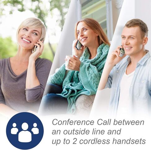 VTech CS6719-2 2-HAYPLALL PHONE مع معرف المتصل/انتظار المكالمات ، والاتصال الداخلي للهاتف وعرض/لوحة المفاتيح الخلفية ، والفضة in Kuwait