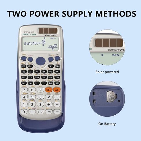 Scientific Calculators, Solar Scientific Calculator Large Screen 417 Function, Calculators Very Suitable for High School and College Students Calculus Algebra and Other Math Textbooks (Solar) in Kuwait