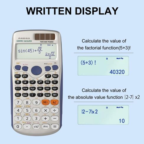 Scientific Calculators, Solar Scientific Calculator Large Screen 417 Function, Calculators Very Suitable for High School and College Students Calculus Algebra and Other Math Textbooks (Solar) in Kuwait