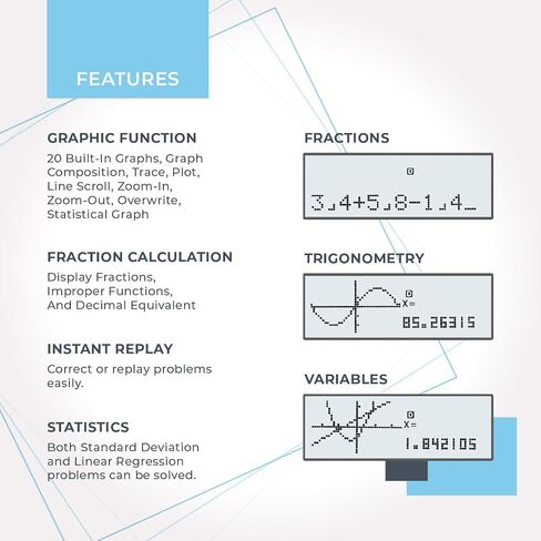 CATIGA CS229 Scientific Calculator with Graphics Functions, Multiple Modes with Intuitive User Interface for Beginners and Advanced Courses in Kuwait